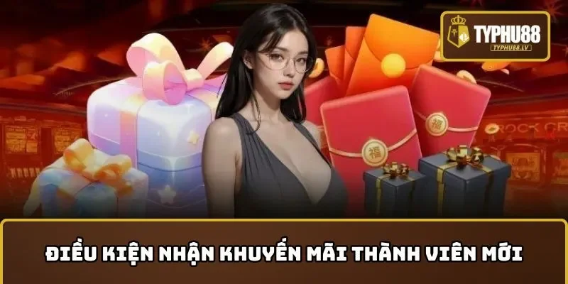 Điều kiện nhận khuyến mãi thành viên mới tại TYPHU88 đơn giản
